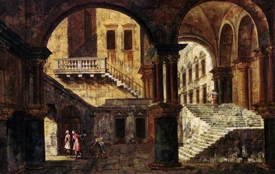 Escalier dans un palais - Michele Marieschi